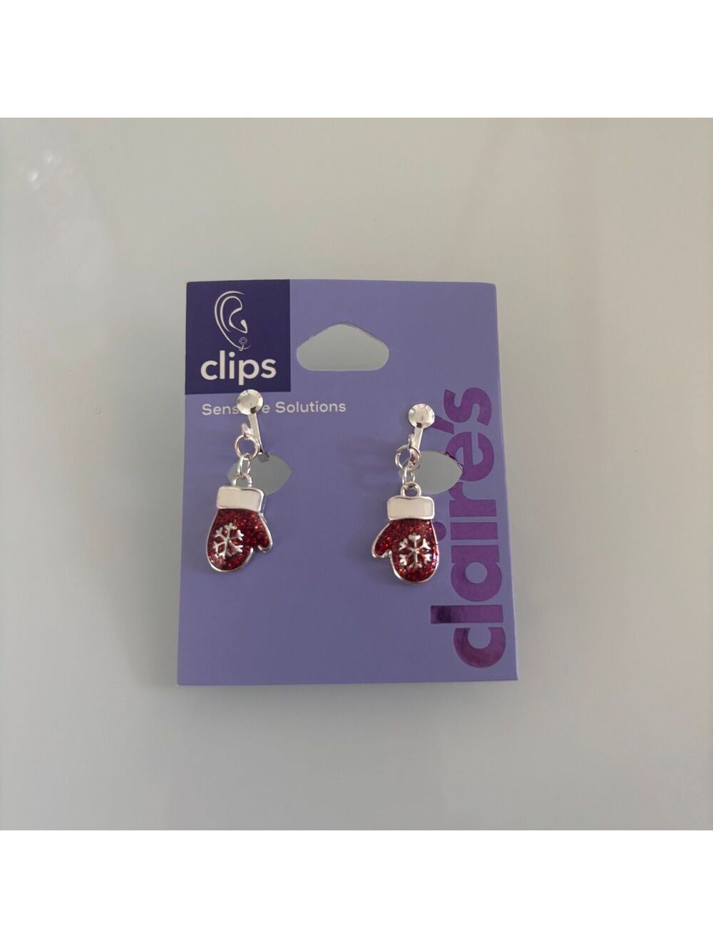 Clip On Mitten Earrings